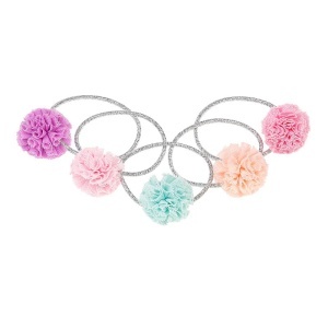 Set 5 elastice de par cu pompoane, Souza!