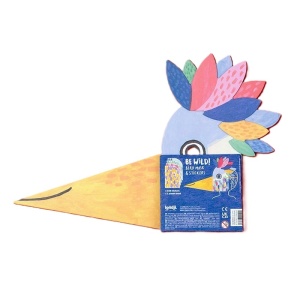 Jucărie ecologică creativă – mască model pasăre din carton
