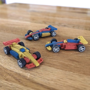 Set de constructie 3 masini de curse, Croctoys