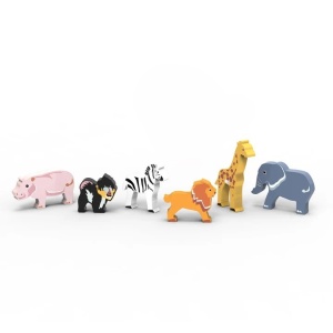 Set Speedy Monkey cu animale din lemn certificat FSC