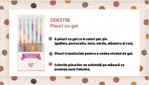 DD03758-Set fluo roll-gel 6 culori ce se combina, Djeco