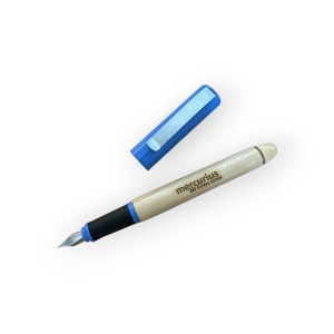 Stilou scolar Eco albastru cu grip ergonomic pentru elevi