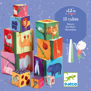 DJ08505-Turn din cuburi ilustrate cu animale din natură,  Djeco
