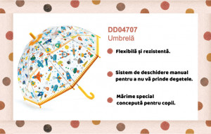 DD04707-Umbrela transparenta cu nave spatiale, Djeco
