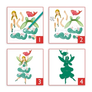 DJ09654 - Set colorat și asamblat figurine zâne, Djeco