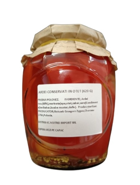 Ardei conservati in otet, Sloiczek, 620g/830 ml