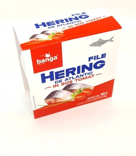 Hering file in sos tomat Banga, 180g