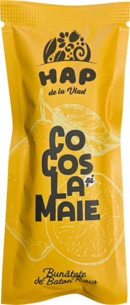Baton vegan cu cocos si lamaie HAP de la Vlad 45g