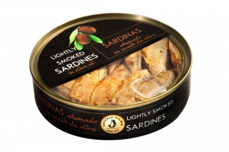 Sardine brisling usor afumate in ulei masline, 160g