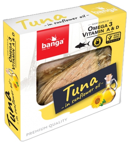 Ton file in ulei de floarea soarelui Banga 120g