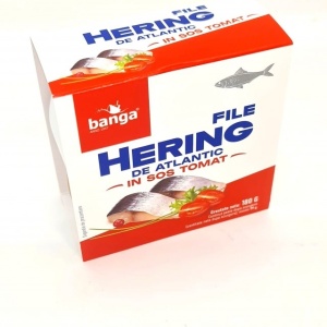 Hering file in sos tomat Banga, 180g