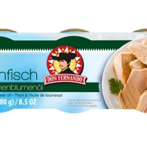 Ton in ulei de floarea soarelui, feliat, 240g (3x80g)