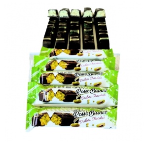 Ciocolata Dubai (cu crema de fistic si kataif) Rosso Bianco, 10 bucati X 36g - Img 2