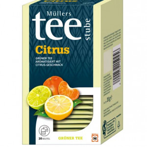 Ceai verde cu lamaie si citrice Müllers 20 plicuri