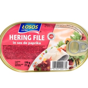 Hering file in sos paprika Losos, 170g