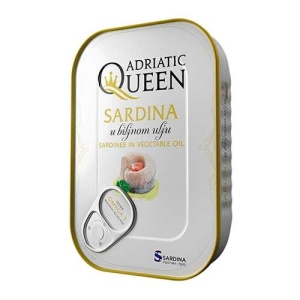 Sardine in ulei vegetal Adriatic Queen, 105g