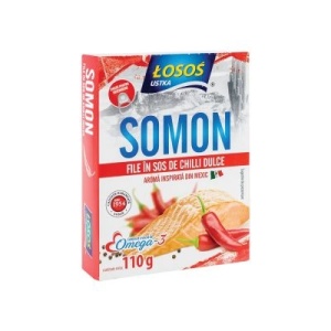 Somon file in sos chilli dulce, Losos, 110g