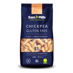 Paste fainoase fara gluten, din naut, fusilli, Sam Mills, 250g