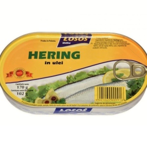 Hering file in ulei, Losos, 170g