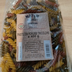 Paste din faina porumb tricolore, fara gluten,400g