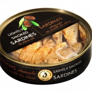 Sardine brisling usor afumate in ulei masline, 160g