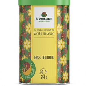 Green Sugar pudra cu aroma de vanilie 250g (indulcitor natural)