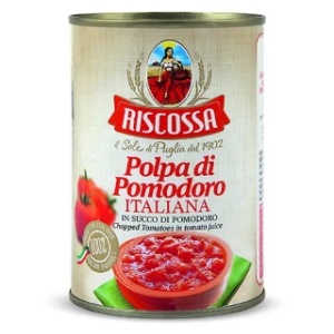 Rosii decojite tocate in suc de rosii, Riscossa, 400g
