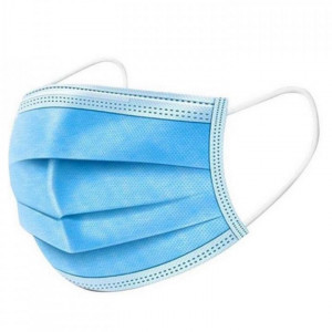 SET 50 bucăți maști faciale albastre, de unică folosință, 3 straturi