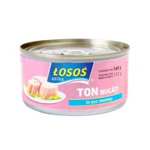 Ton bucati in suc propriu, Losos, 160g