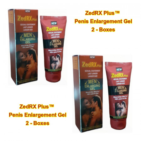 ZedRX Plus™ - Erectile Dysfunction & Penis Enlargement Gel - (50 gm) - New Advanced Formula - 2 Boxes !