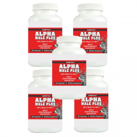ALPHA MALE PLUS - Sexual Performance Enhancer - 5 Bottles