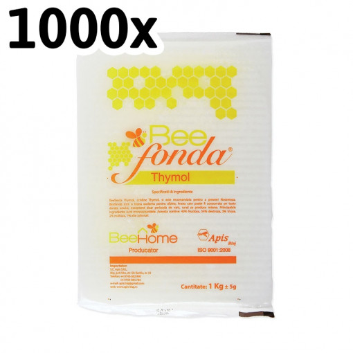Turta BeeFonda cu cimbrisor Tymol 1 kg (la palet 1000 buc)