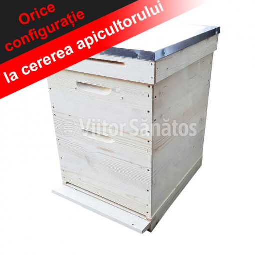 Stup 10 rame din lemn configuratie la cererea apicultorului IS