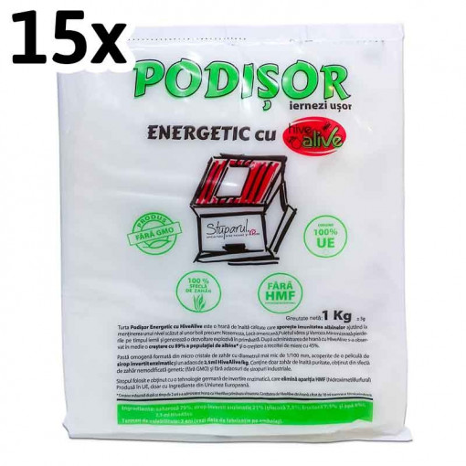 Turta Podisor Energetic cu Hive Alive 1kg (la bax 15 buc)