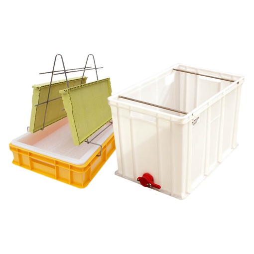 Tava pentru descapacit din plastic 10 cm cu filtru plastic + tava 40 suport rame