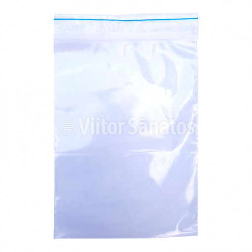 Punga cu fermoar 180x250 mm format A5 (set 100 buc)