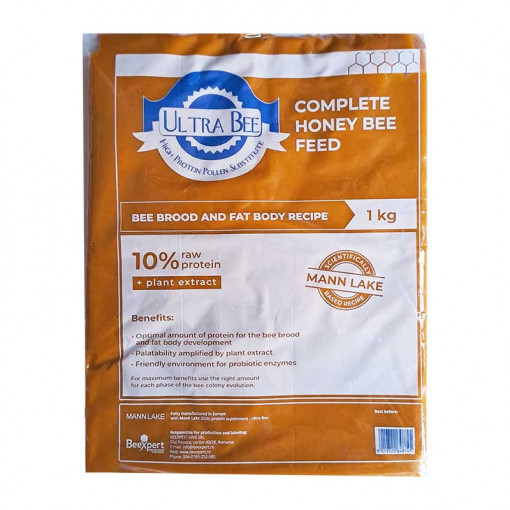 Turta cu Ultra Bee pentru Formare Corp Gras si puiet larvar Apiboost (la palet 1125 buc)