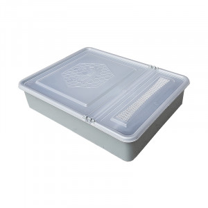Hranitor pe podisor patrat 1.5 litri, capac transparent
