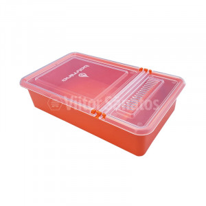 Hranitor pe podisor patrat 0.7 litri, capac transparent