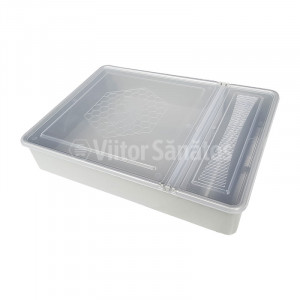 Hranitor pe podisor patrat 3.5 litri, capac transparent