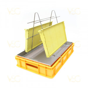 Maturator plastic cu manere, filtru inox, suport si capac 15 kg
