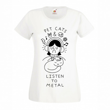Тениска - Pet Cats - Listen To Metal