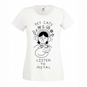 Тениска - Pet Cats - Listen To Metal