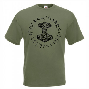 Тениска - Мjolnir аnd rune wheel