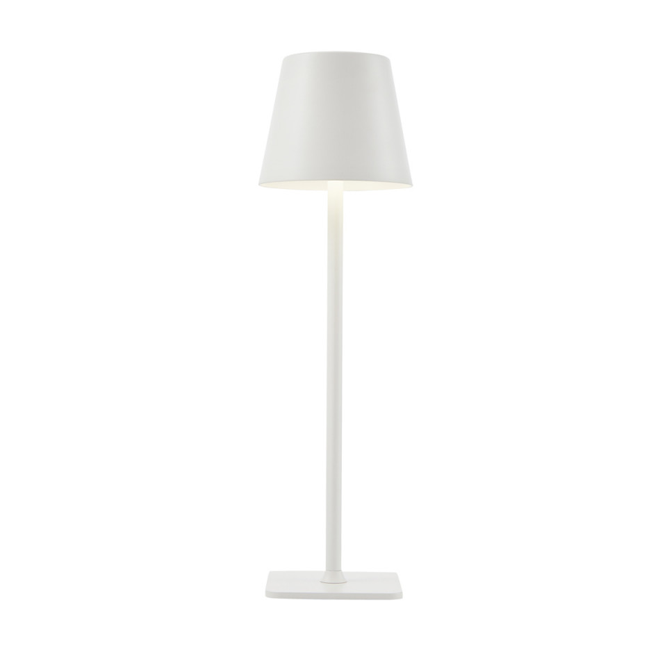 Veioza Moderna Alba Din Metal Cu Led Atlas