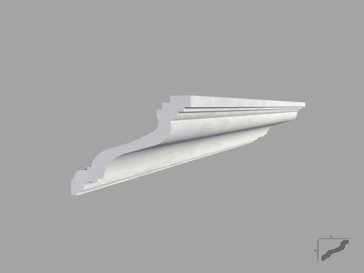 Bagheta de colt / Cornisa de interior BC14 dimensiuni 80x80x2000mm