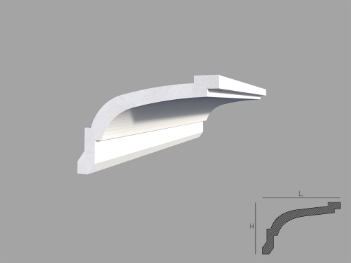 Bagheta de colt / Cornisa de interior BC33 dimensiuni 80x120x2000mm