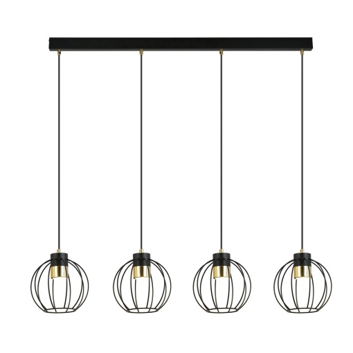 Lustra AJAX 4 Negru/Auriu