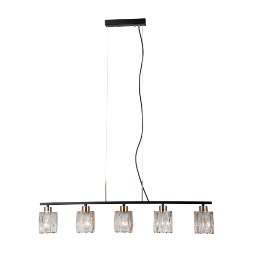 Lustra Simona Negru chrom 5 x E14