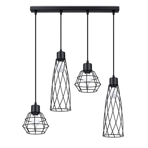 Lampă suspendată SUBA 4L Negru